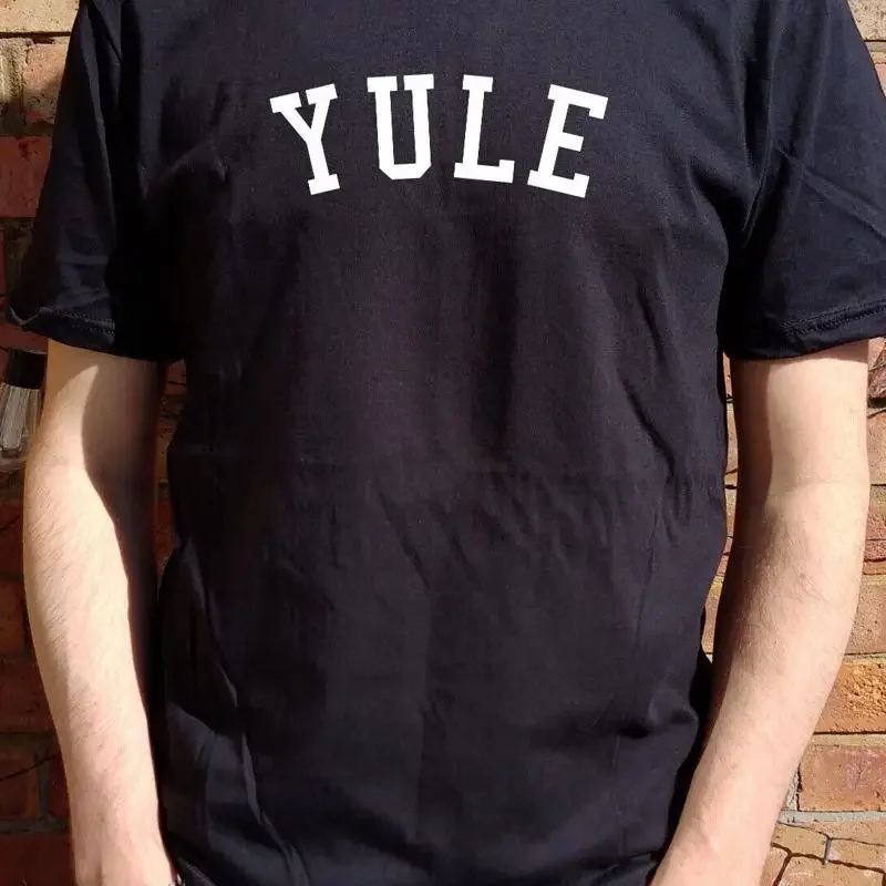 Yule T Shirt Christmas Pagan Festive Retro Varsity Style Various