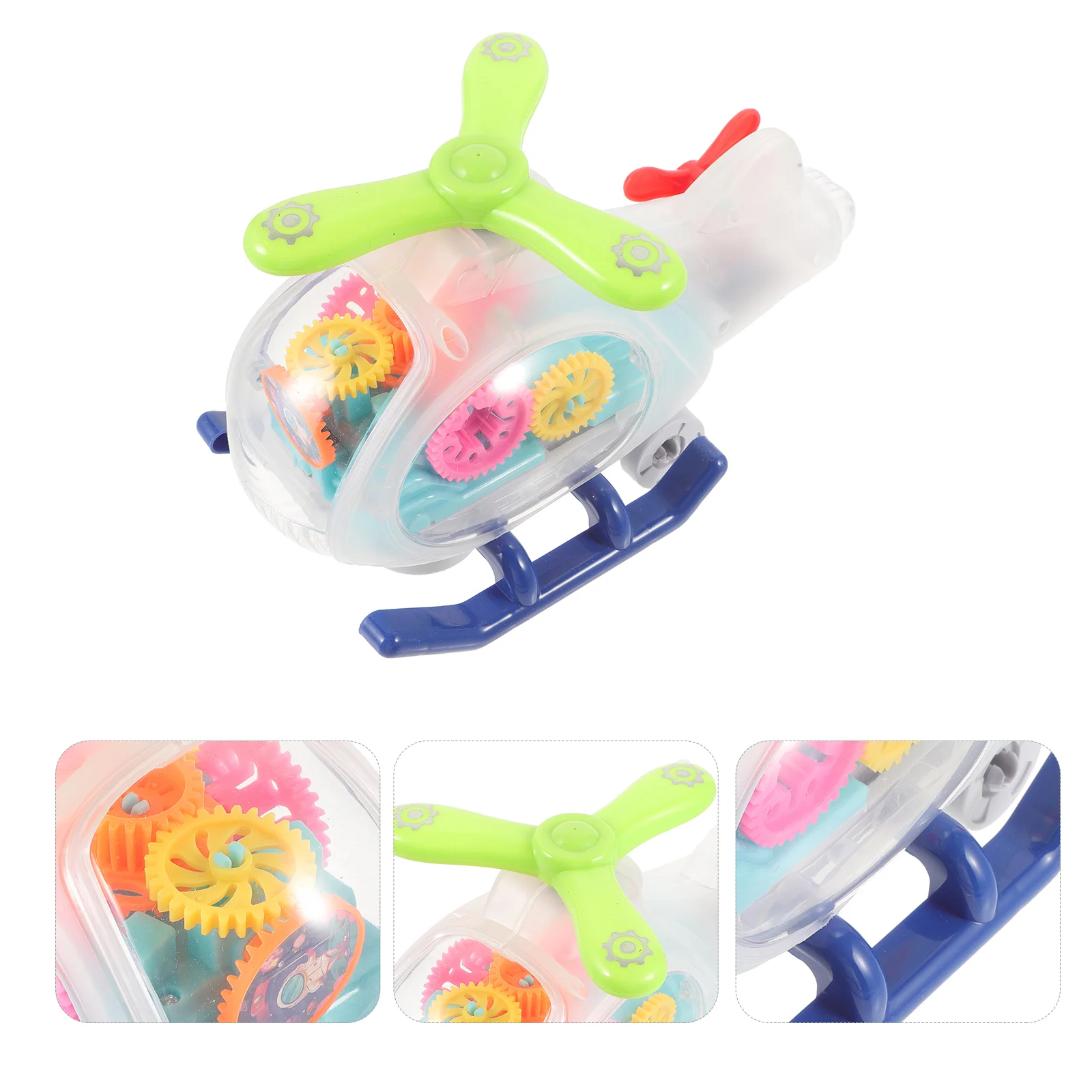 

Transparent Gear Plane Baby Toy Electronic Airplane Model Toys Learning Kids Educational Toddler Light up