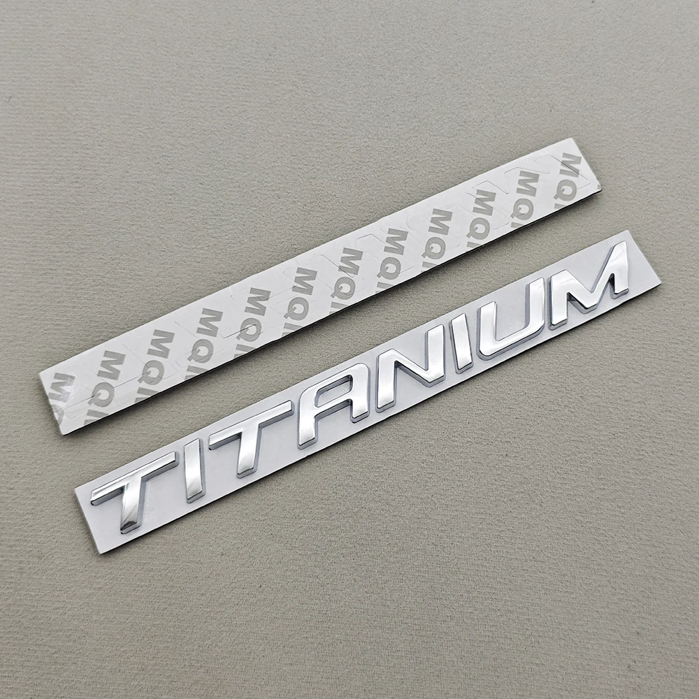 3D Metal Car Logo TITANIUM Emblem Rear Trunk Badge for Ford Puma Fiesta Focus Max Kuga Mondeo Edge Escape Taurus Acceessories view 2
