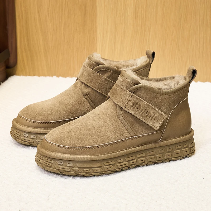 

Winter Outdoor Men's Snow Boots High Top Casual Man Ankle Boots Fashion Plush Warm Men Cotton Shoes Comfortable Walking Footwear