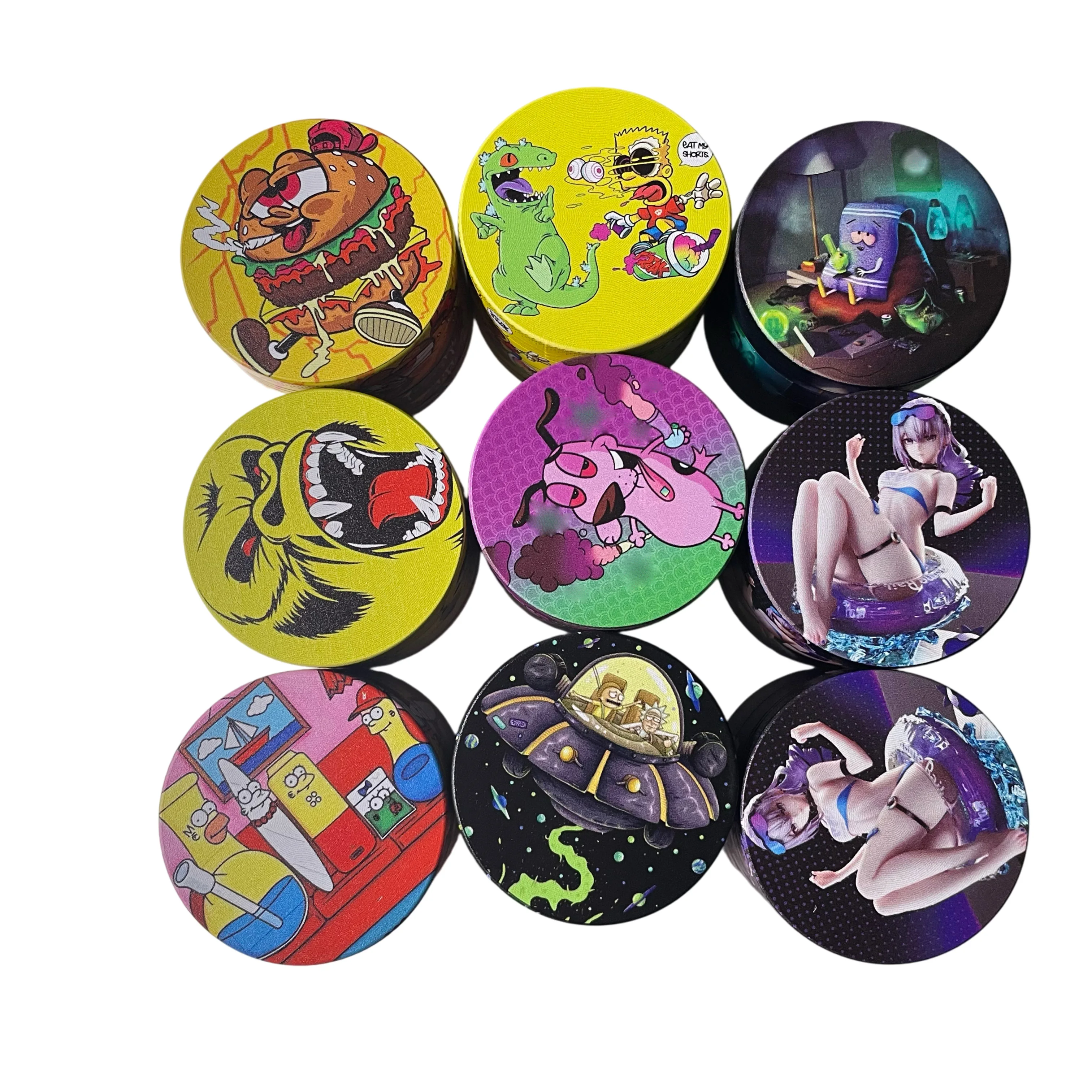 2inch/50mm Cute Designs Metal Herb Grinder Collection