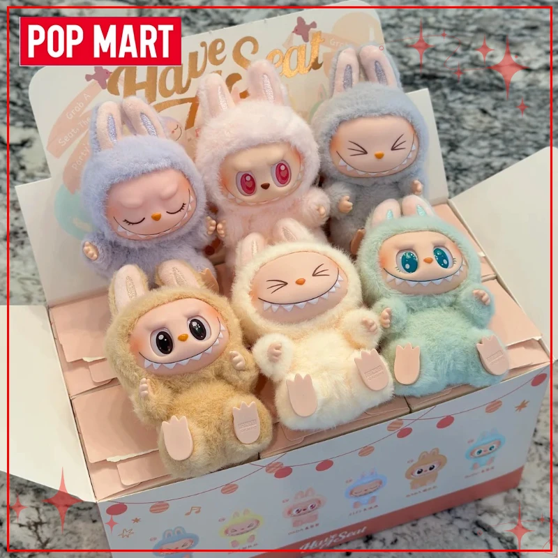 

Подлинная POP MART Labubu V2 The Monsters Have A Seat Series слепая коробка виниловое лицо плюшевая кукла аниме фигурка кулон рождественские подарки