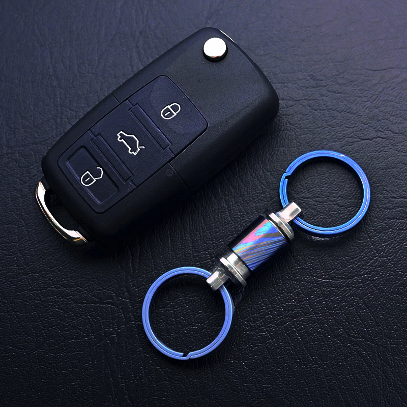 Titanium Alloy Keychain For Men,Quick Release Keychain With Locking Clasp,Detachable Key Organizer Ring,Key Ring Accessories