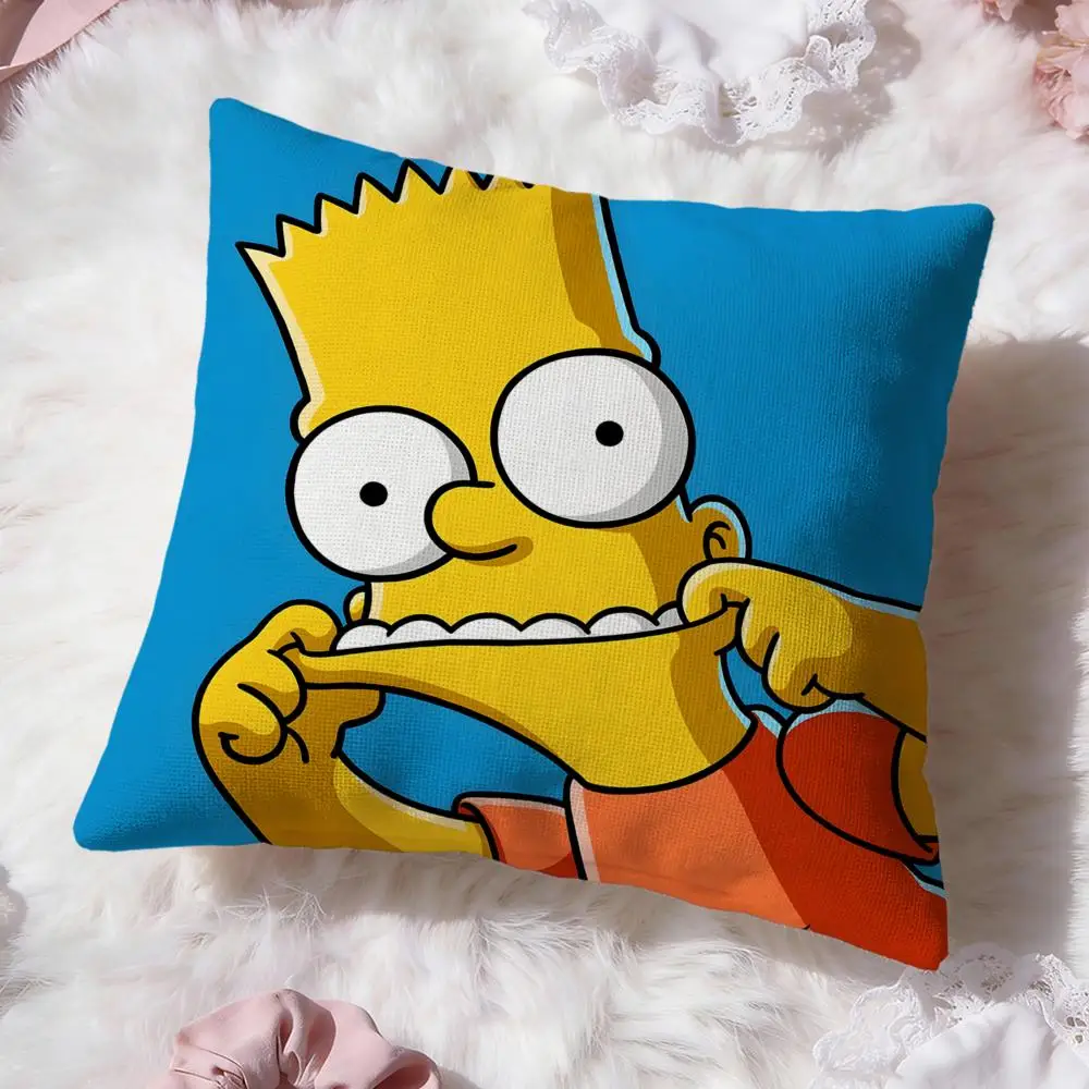The Simpsons Cushion Cover Soft Washable Pillow Case Home Decor for Couch Bed Travel Office