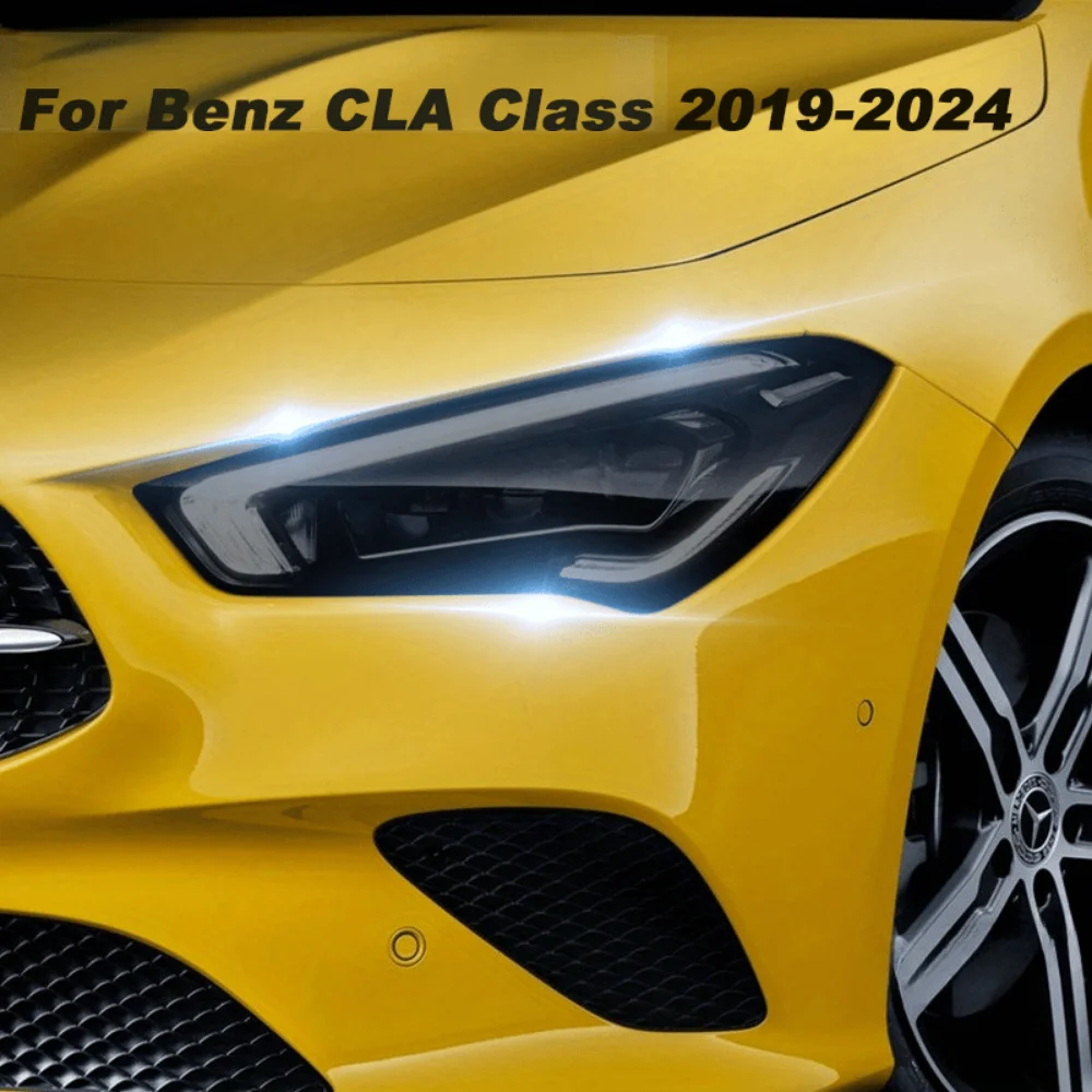 

ТПУ защитная пленка для фар черная для Mercedes-Benz Cla-Class 2019-2024 прозрачная с инструментами для установки автоаксессуары