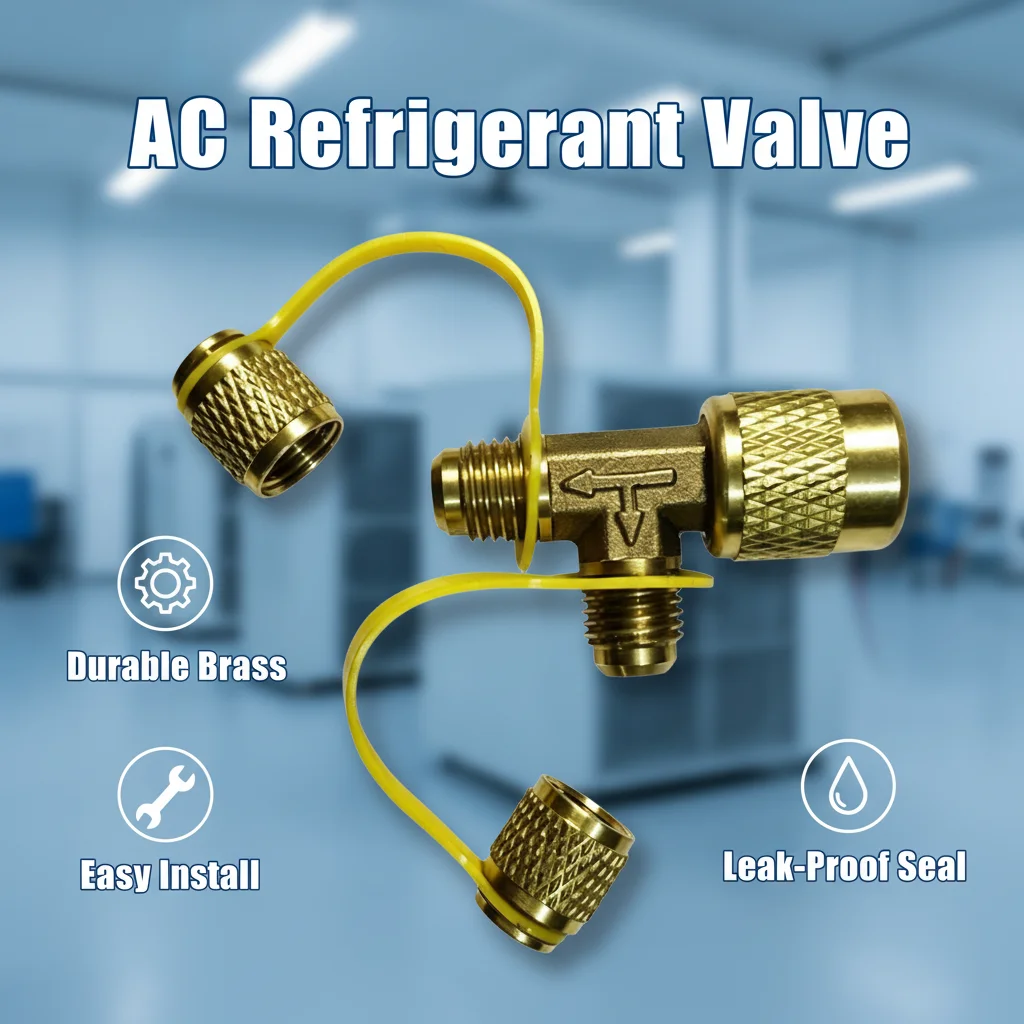 Refrigeration Conversion Valve Adapter 2 / 3-Way Switching Valve Brass Fitting Connector For AC Automotive Repair Tools
