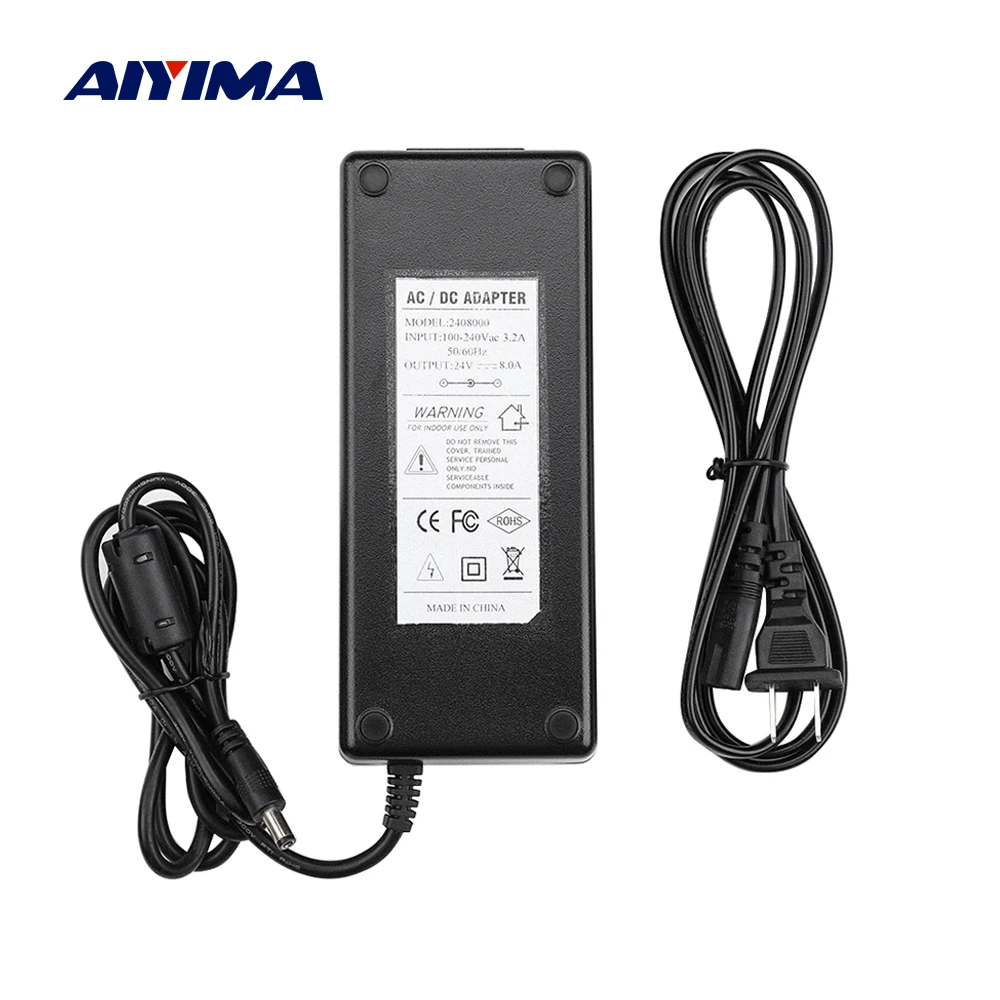 AIYIMA Power Adapter DC 24V 4A/ 8A Switch Supply Power Plug For TPA3116 TDA7498E Amplifier US EU UK AU Standard
