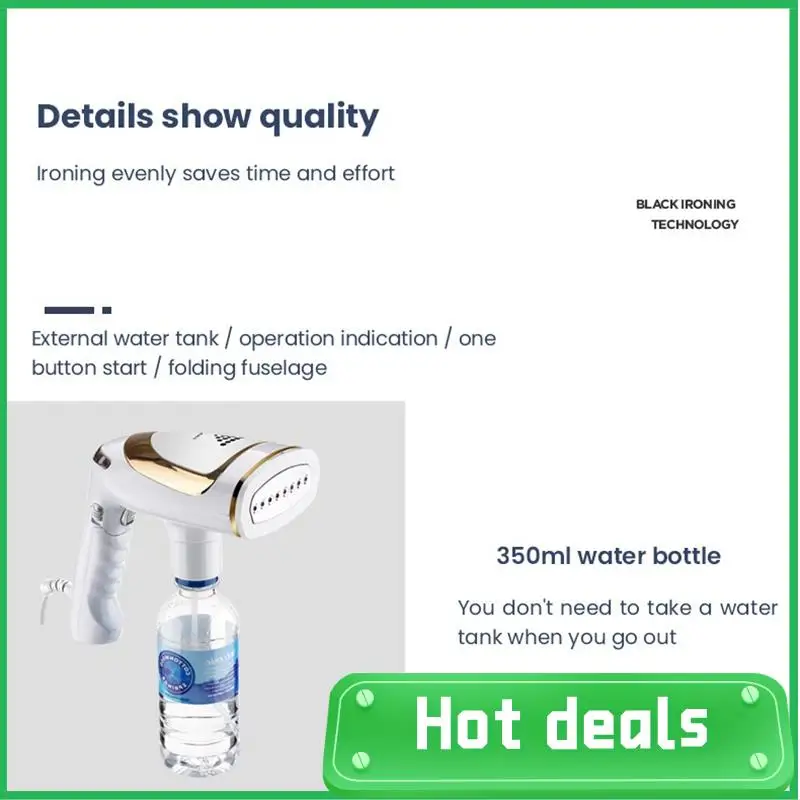 

B69A Steam Iron Handheld Garment Steamer 1600W Vertical 250Ml Mini Portable Home Travel Garment Steamers
