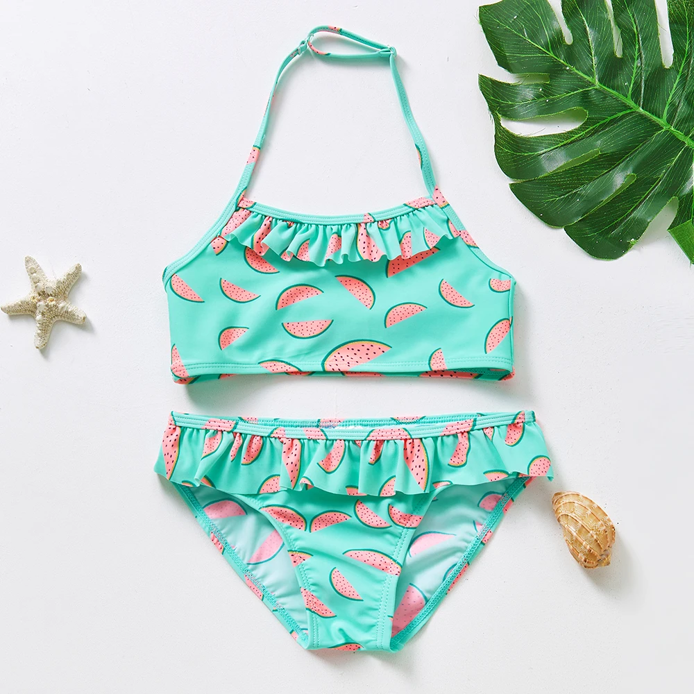 1~14Y Girls Swimsuit Girls swimwear Two pieces Kids Bikini set Biquini Infantil Swimming suit for children-ST108mix