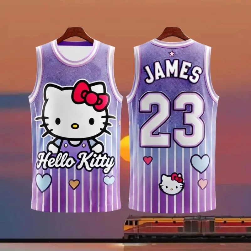 

MOTO-2025 Summer Women's Purple Printed Round Neck Sleeveless T-shirt Outdoor Sports Basketball Tank Top