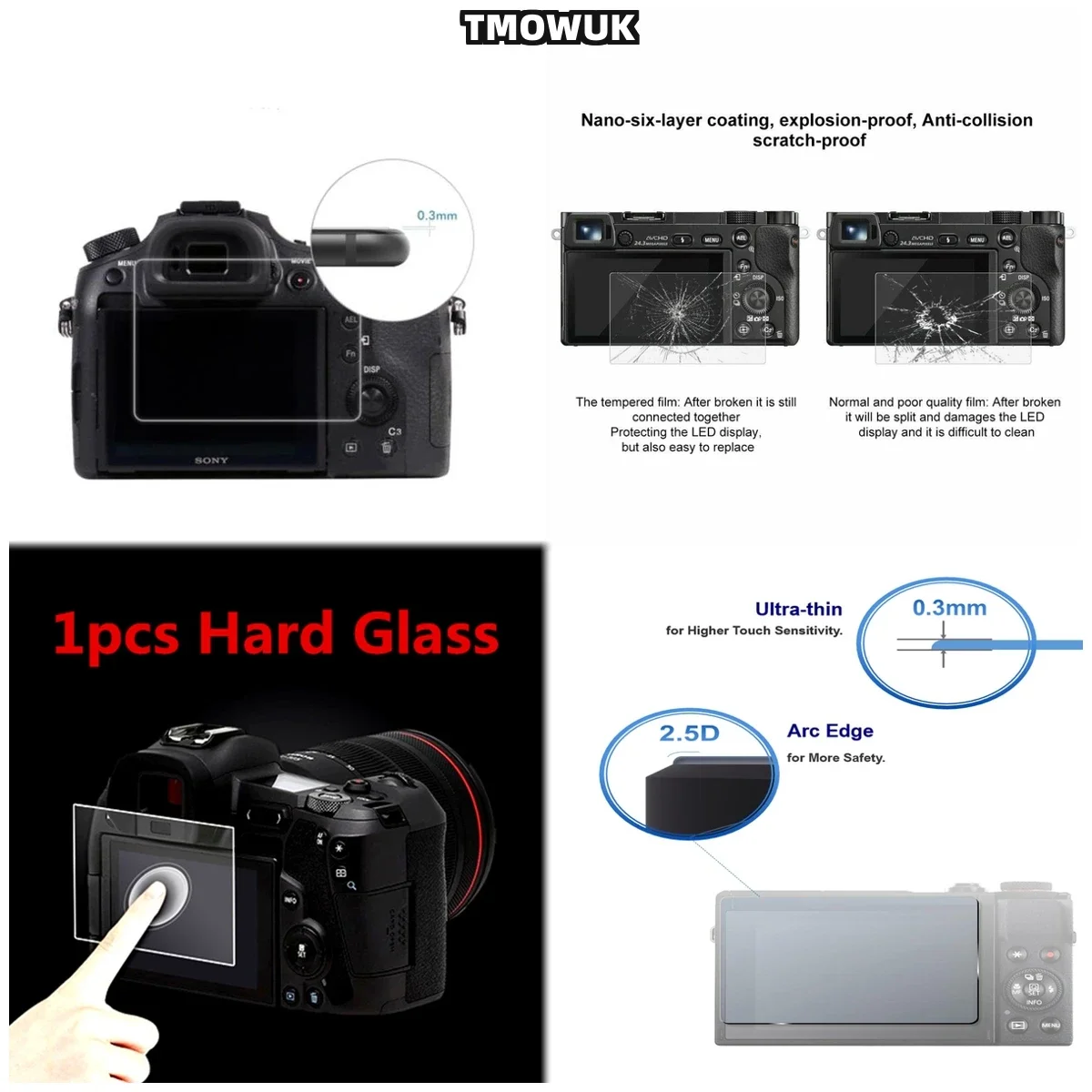 Full Frame Protective Glass For Sony DSC-RX100 VII RX100M7 - Advanced Lens Safeguard