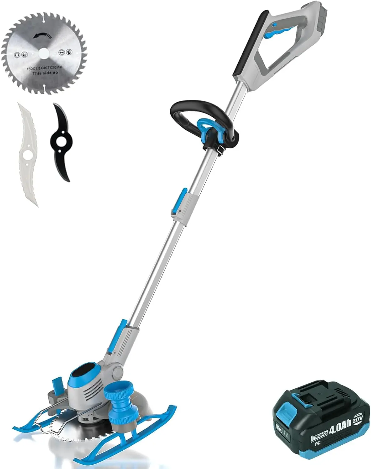 

Беспроводной Weed Wacker, аккумулятор 20 В MAX* 4,0 Ач, время бега 75 минут, только вес 5,2 фунта, лезвие Edger/триммер/косилка в 1