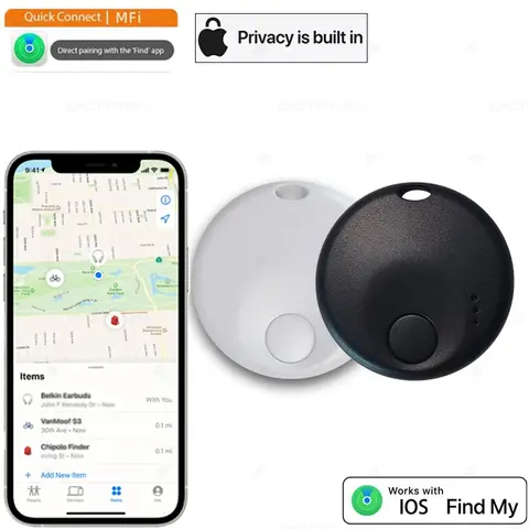 새로운 미니 스마트 태그, 블루투스 수하물 추적기. Apple Find My(iOS 전용)와 함께 작동, 열쇠, 수하물, 배낭용 품목 찾기