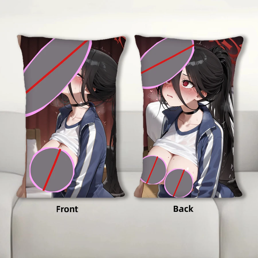 Dakimakura أنيمي Hanekawa Hasumi وسادة أريكة غطاء وسادة للجسم مزدوجة الجانب طباعة الفراش رمي كيس وسادة #4