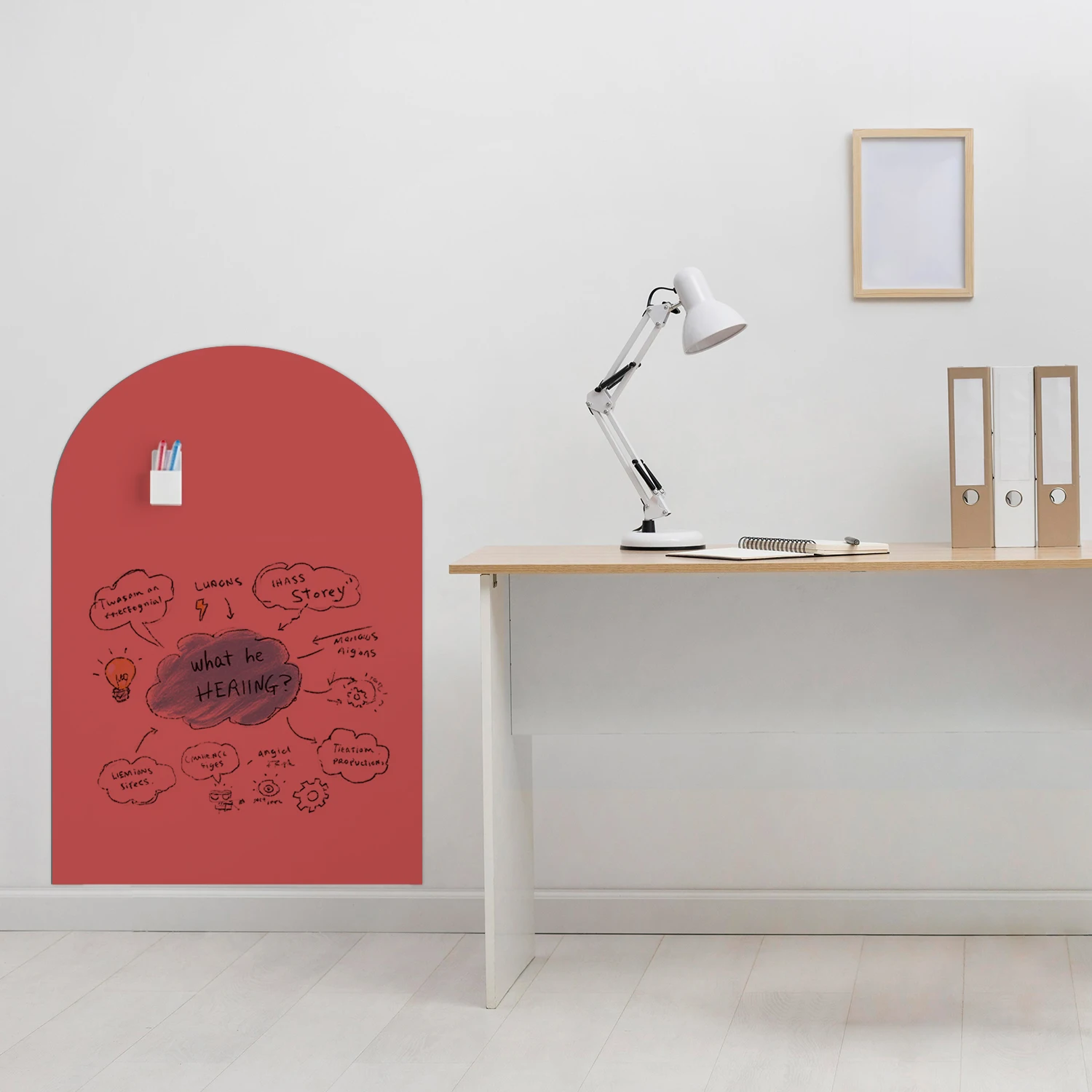 مجموعة من الملصقات المغناطيسية ذاتية اللصق المقوسة لطلاء الجدران وتعلم الكتابة على الجدران وملصقات الحائط اللوحة اليدوية المجانية