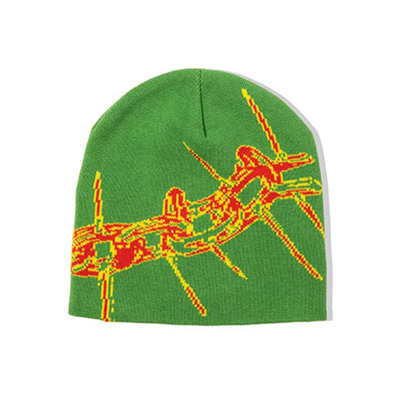 Cappello lavorato a maglia jacquard creativo Pullover di lana caldo Stile hip-hop Cappello unisex autunno inverno per uomo e donna