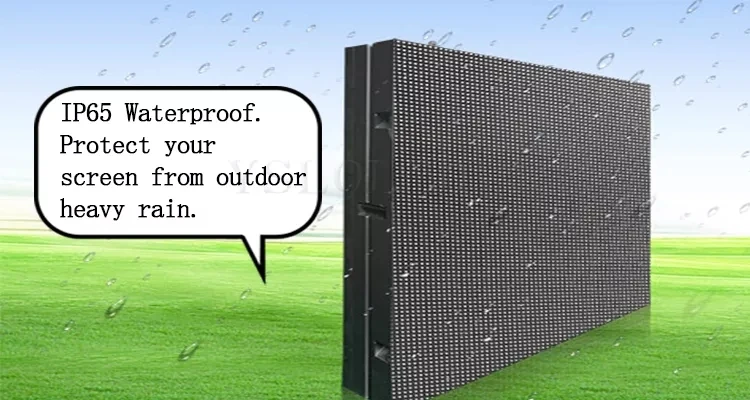 Pared de vídeo llevada a todo color de la pantalla exterior P10 de la publicidad electrónica capacitiva al aire libre de RGB P10