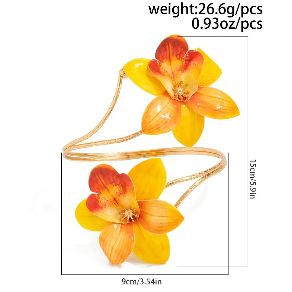 أزياء قابل للتعديل زهرة الذراع سلسلة رائعة البيض زهرة شارة الغريبة نمط العصرية Armlet اليد المجوهرات #6