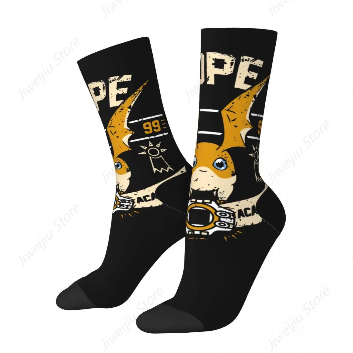 Autumn Winter Hip-hop Men's Women's Hope Academy Socks Digimon Nostalgic Anime Non-slip Basketball Socks