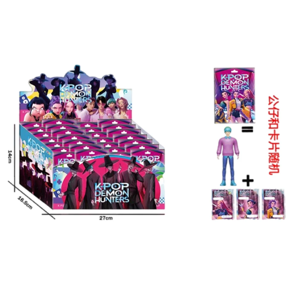 Anime 24PCS Demon Hunters blind box Demon Hunters Rumi Mira Zoey Tiger Toy Desk Decoration Statues Ornament Christmas Gifts Hot