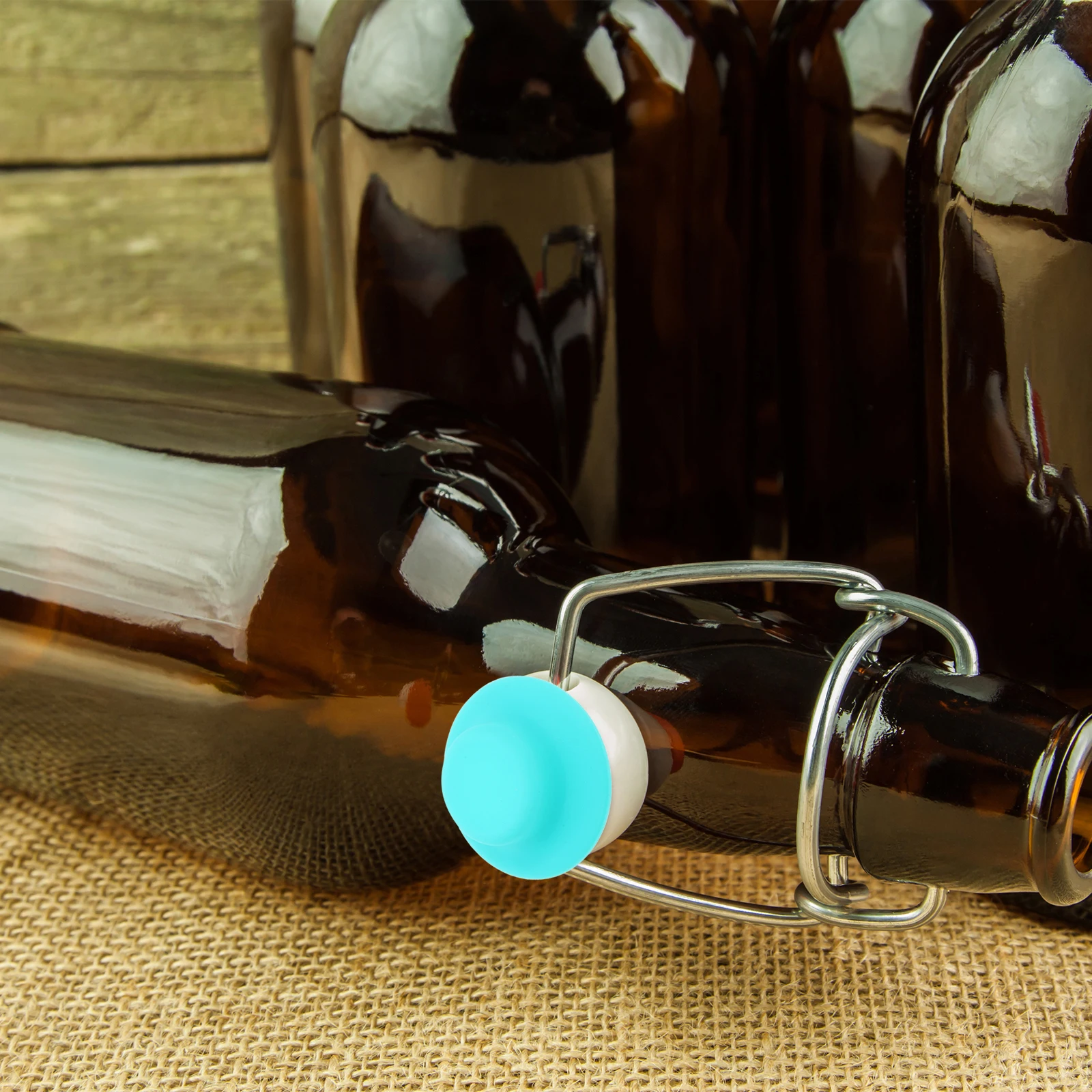 

24pcs Silicone Bottle Sealing Gaskets Leak-Proof Replacement Caps For Wine Beer Soda Swing Bottles Home Kitchenware Jar Sealer