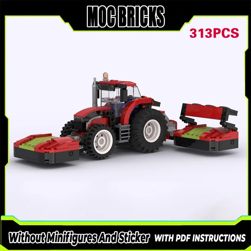 

City Car Model MOC Building Bricks Classic Agricultural Disc Mower Modular Technology Gifts Holiday Assemble Children Toys Suit