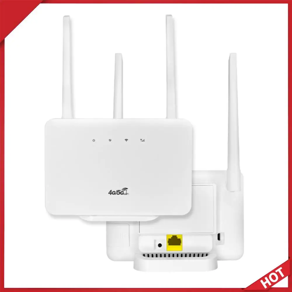 

WiFi Router 300Mbps 4G Router Wireless Modem External Antenna with Sim Card Slot EU Plug for Home Travel Work