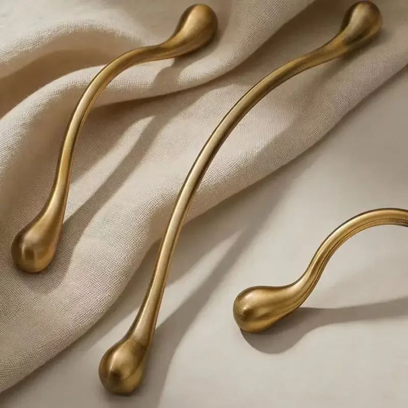 Tiradores y pomos antiguos de madera maciza para armarios de cocina, cajones y muebles, accesorios de cocina