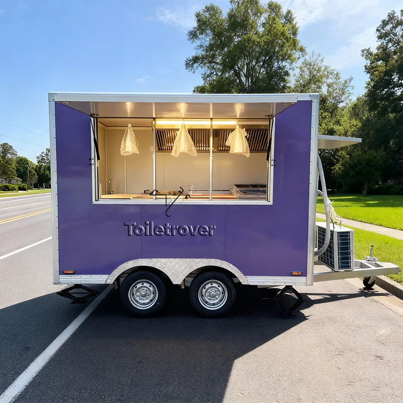 

Многофункциональный мобильный фудтрак: красивый, полностью оборудованный, для уличной торговли, с туалетом, для барбекю