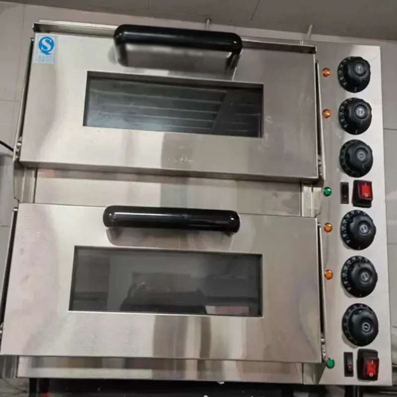 220v Commercial single-layer calcium carbide pizza oven with hot air circulation and uniform heating