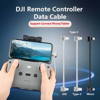 For DJI Mini 4/3 Pro/Mini 2/Air 3/2S/Mavic 3 Remote Control Data Cable Type-C to IOS/TypeC/Micro Phone Tablet Cables 10cm/30cm