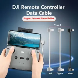 Cable de datos de Control remoto para DJI Mini 4/3 Pro/Mini 2/Air 3/2S/Mavic 3, tipo C a IOS/Tipo C/Micro teléfono, Cables para tableta, 10cm/30cm