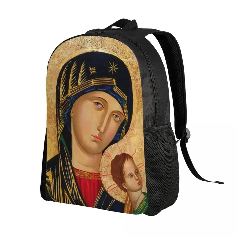 Customized Our Lady Of Perpetual Help Travel Backpack School Computer Bookbag Catholic Virgin Mary College Student Daypack Bags