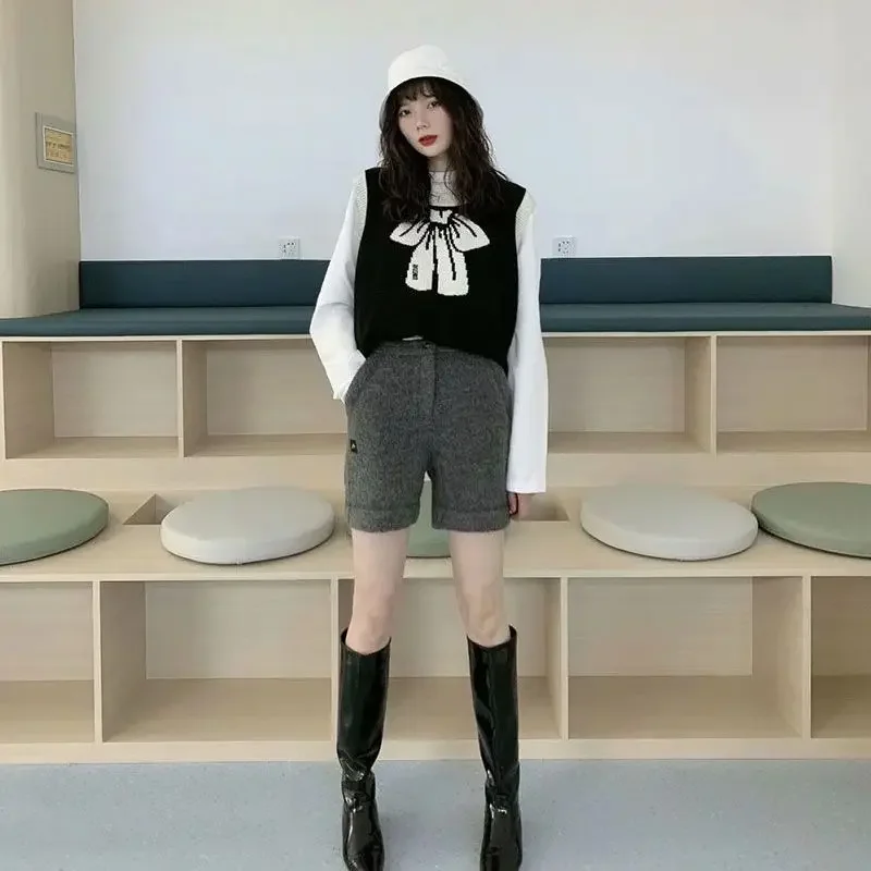 Sweater Vest Women Special Charming Students All-match Autumn Creativity Prevalent Simple Daily Korean Style Basics Vintage Cozy