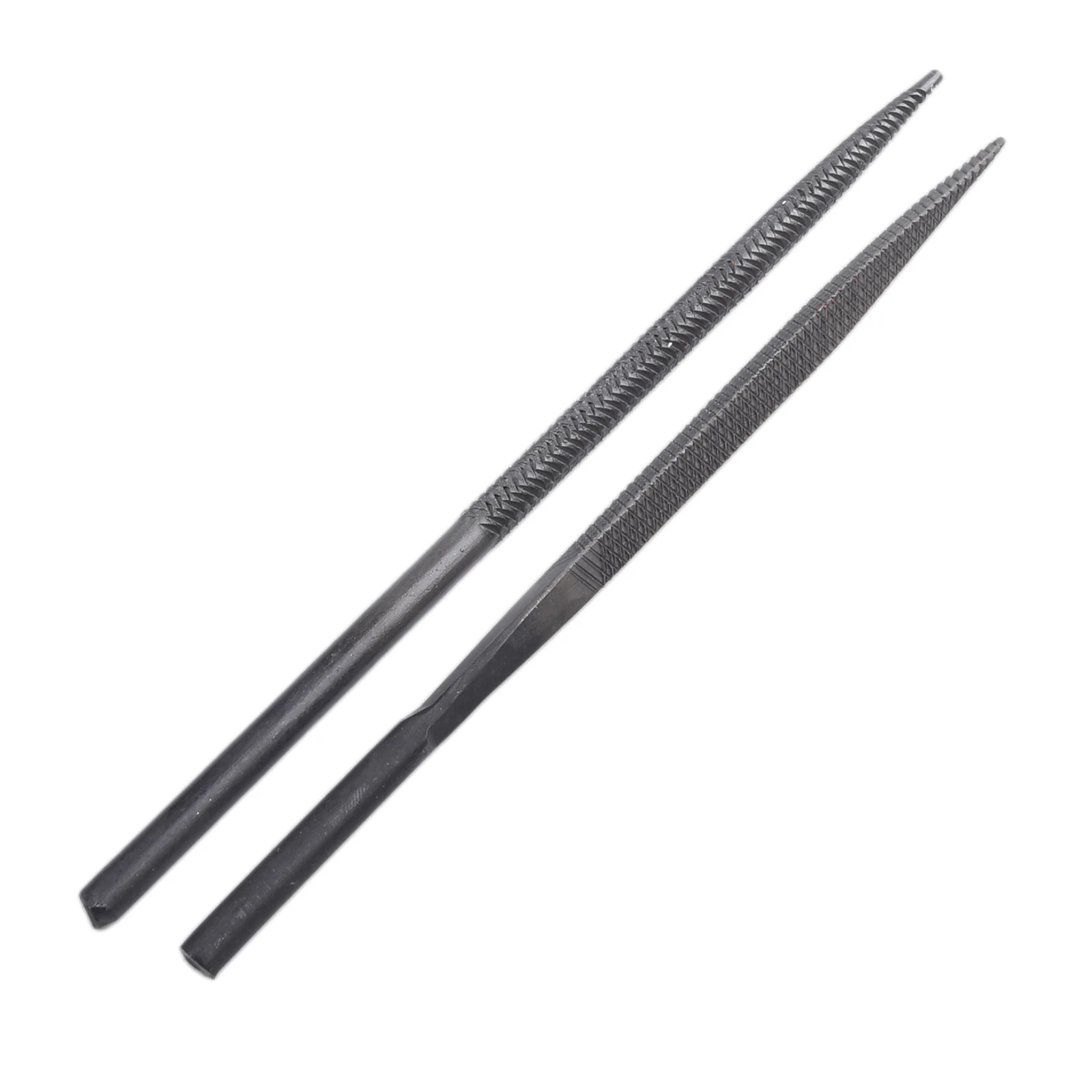4pcs/Set Steel Files Without Handle 5x125mm Round Half-round Triangular Flat File Metal Woodworking Tool For AF-5 Pneumatic Tool
