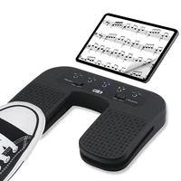 Yueyinpu Pedal volteador de página Bluetooth para iPad, teléfono inteligente, tableta, portátil, manos libres, interruptor de pie silencioso, Pedal inalámbrico recargable