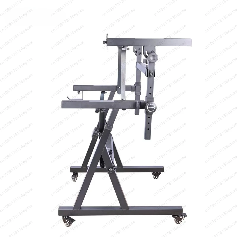 Double-layer bold metal Z-shaped keyboard piano bracket with 2-inch pulley electronic piano stand, adjustable lifting guzheng view 5