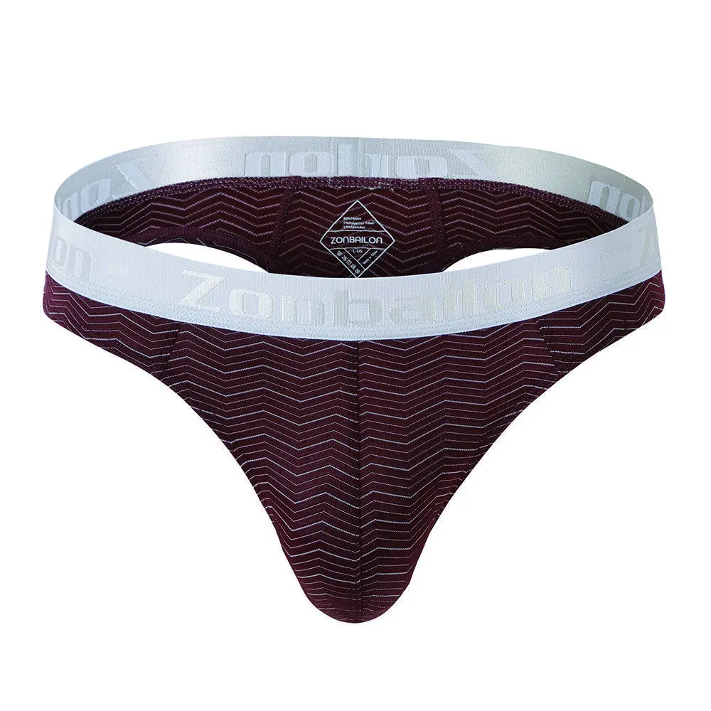 Zonbailon Mens Breathable Thongs Underwear G-String Sexy Briefs Sissy Panties for Men
