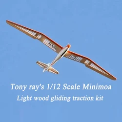 Tony Ray'S 1/12 Scale Minimoa Light Wood Gliding Traction Set Remote Controlled Model Airplane Fixed Wing Adult Model Airplane