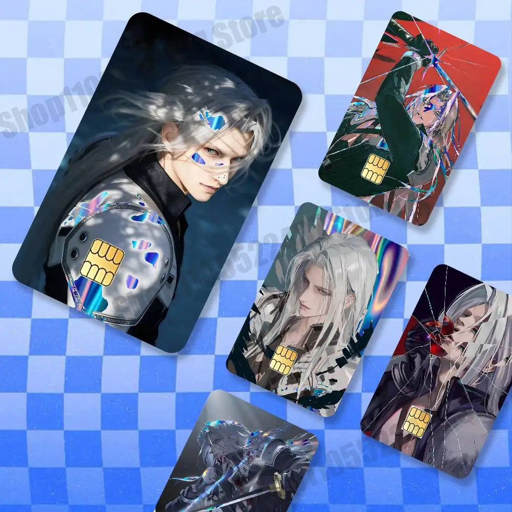

Sephiroth Game Final F-Fantasy Holographic Laser Shinny Film Skin Cover Sticker for Debit Credit Card Bank Card