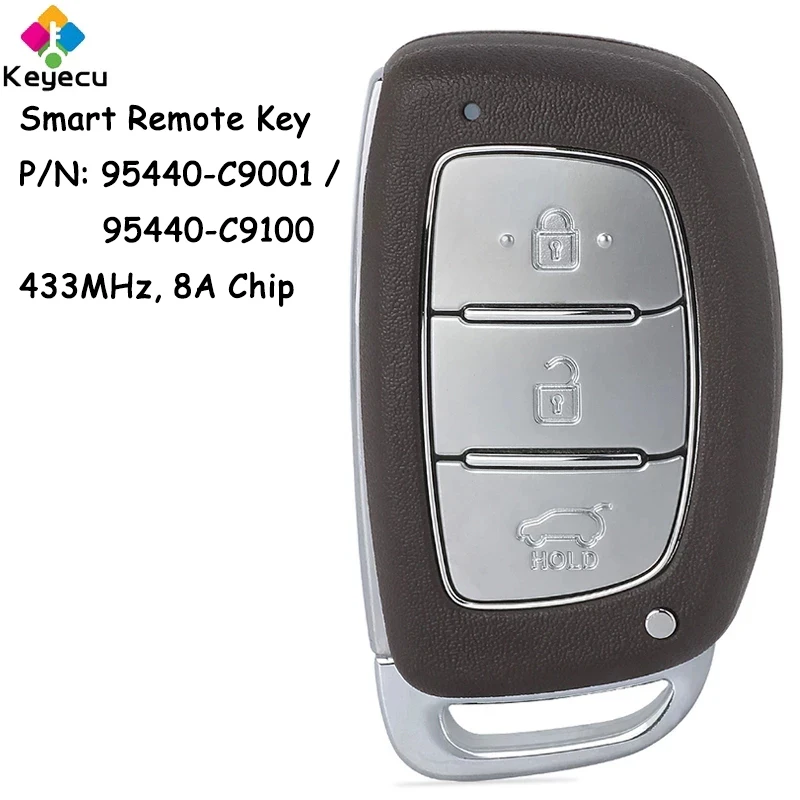 

KEYECU Smart Remote Control Car Key With 3 Buttons 433MHz 8A Chip for Hyundai IX25 Creta 2010-2020 Fob 95440-C9001 95440-C9100