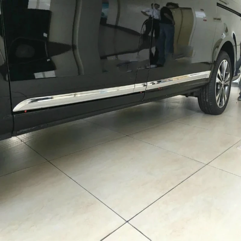 For Mercedes-Benz V-Klasse V Class V250 V260 VITO W447 2014 - 2017  ABS Chrome Side Door Body Protection Liner Cover
