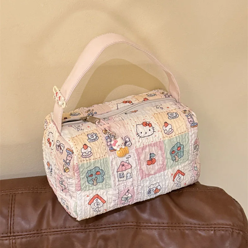 

Hello Kitty Kawaii косметичка для девочек аниме мультяшная косметичка новая удобная дорожная трехмерная сумка Sanrio для хранения