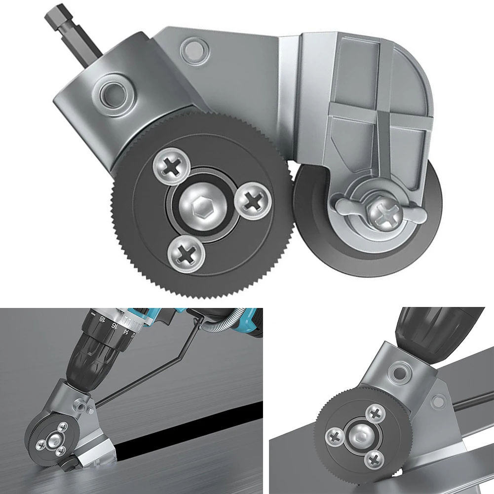 Imagem -02 - Broca Elétrica Placa Cortador Metal Sheet Cutter Acessório Adaptador Tesouras Nibbler Corte