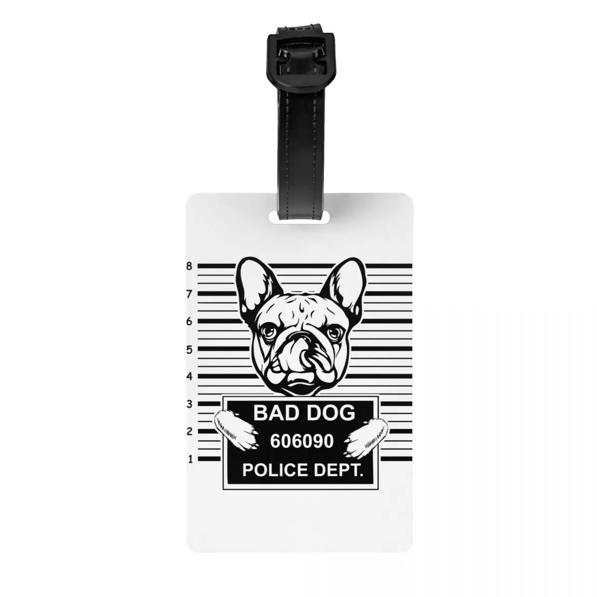 Custom French Bulldog Bad Dog Funny Luggage Tag for Suitcases Frenchie Pet Privacy Cover ID Label