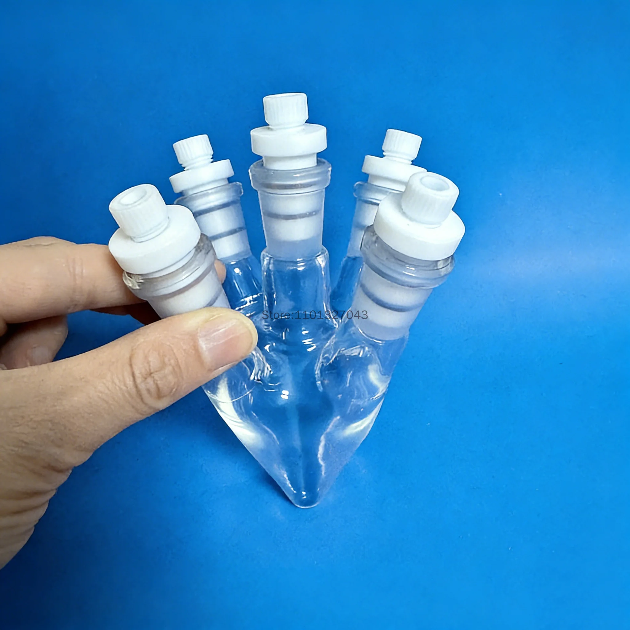 

Small Five Mouth Electrolytic Cell 20ml/30ml/50ml Electrolytic Experiment Glassware