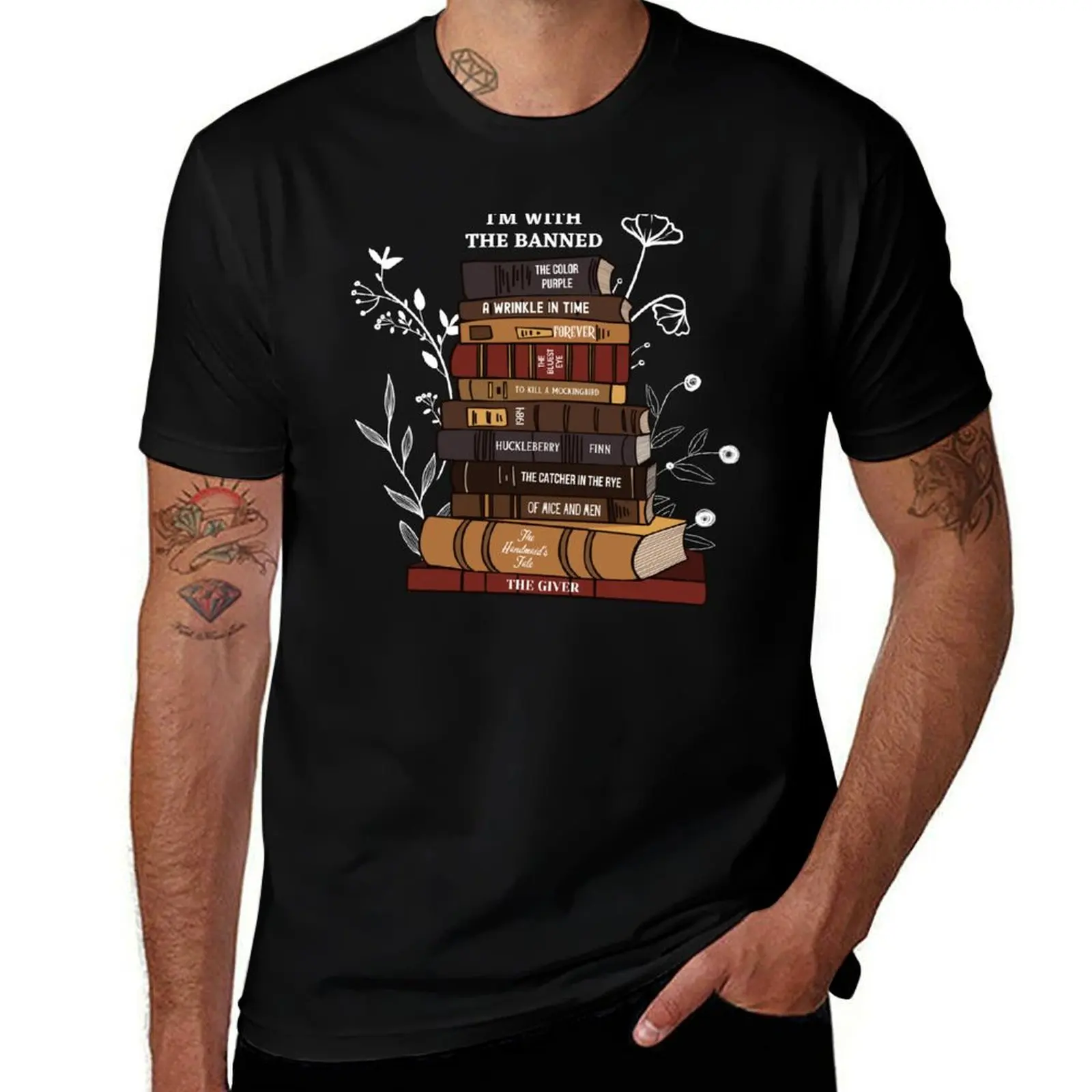 

Vintage I'm with the Banned, Reading Books Apparel, Book Lovers Clothing, Bookworm Librarian Gift, Banned Book Week, Boo T-Shirt
