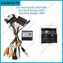 Car 16pin Wiring Harness Adapter Canbus Box Decoder Android Radio Power Cable For Ford Focus Escape Ranger Ecosport 2019+