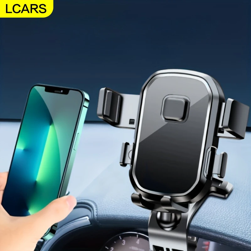 Soporte para teléfono para coche Lcars, soporte para salpicadero con rotación ajustable de 360 ​​grados, soporte para navegación para coche con clip de silicona antideslizante, adecuado para todos los teléfonos inteligentes