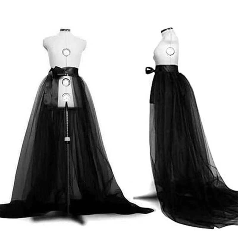 Phụ Nữ Voan Váy Dài Tiệc Cưới Cocktail Hứa Băng Lưới Đầm Maxi Overskirt Phủ Dài Cô Dâu